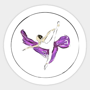 Dance 33 White Purple by PK.digart Sticker